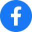 Facebook logo: white 'f' on a blue circular background